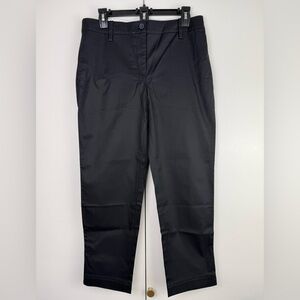 Talbots Slim Perfect Crop Pants Black Size 8 NWT Heritage Twill